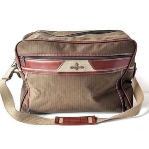 Atlantic Luggage Travel Overnight Tote Duffle Bag Carry-On Brown w/Shldr Strap
